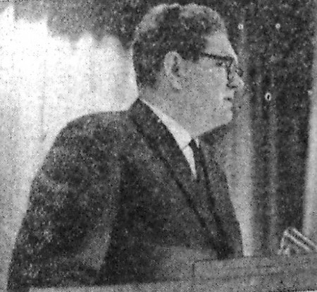 Теносаар В. выступает на совещании актива  - ТБОРФ  07 02 1968