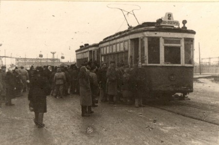 трамвайное кольцо   Пролетарка   в Калинине - 1942