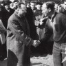 Первый секретарь ЦК КПЭ Я. Кабин (слева) строит новый ТПИ 1962 - закладывает краеугольный камень в Мустамяэ