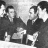 коммунисты  В. Субботкин, Р. Симонов, И. Шипилов, Ю. Елизарьев на партконференции 13 декабрь 1967